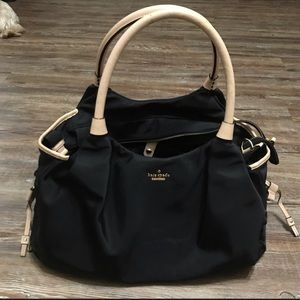 Kate Spade / Black Nylon Stevie Diaper Bag